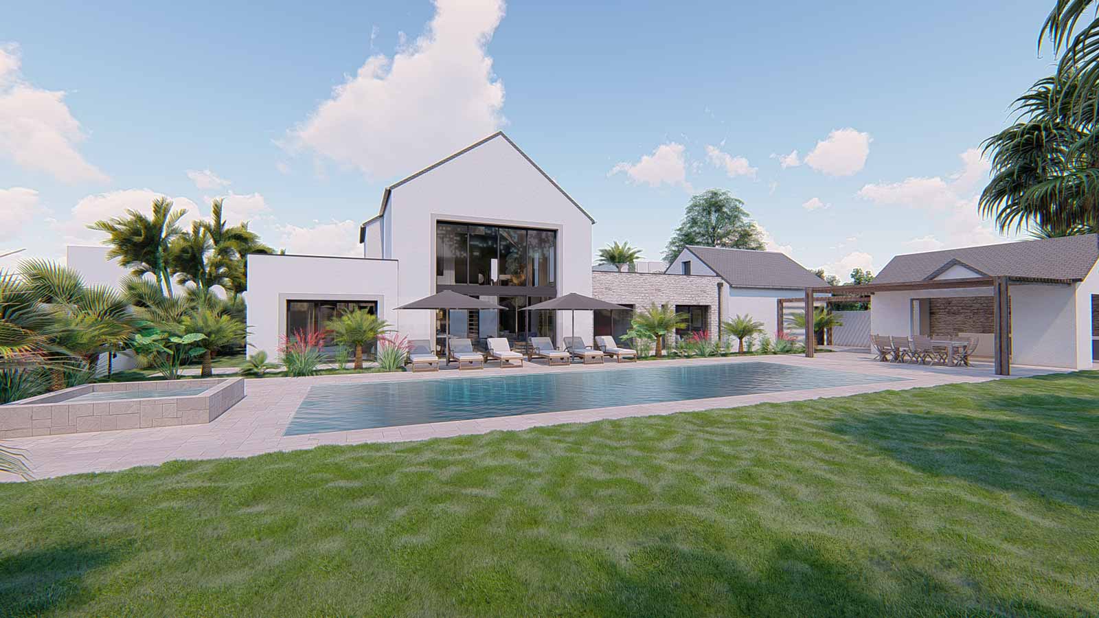 Construction maison contemporaine en Touraine